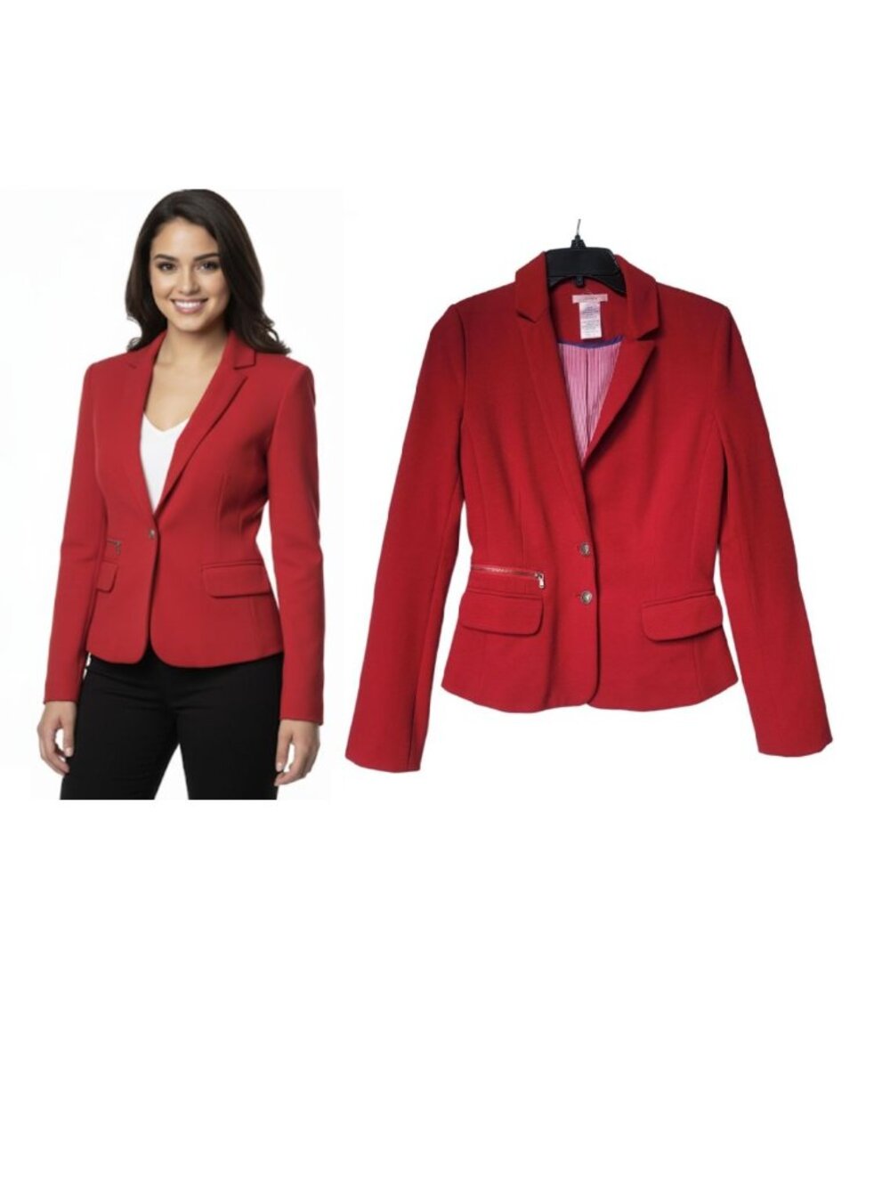 ❤️Anthropologie Esley Red Blazer Jacket Top Womens Sz S Formal Business Work New